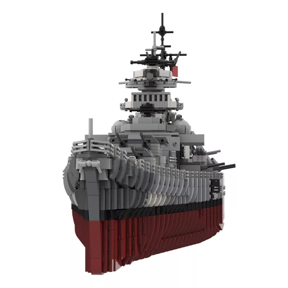 Model Kit Uss Iowa - Gobricks Military Bismarck Warships Building Blocks