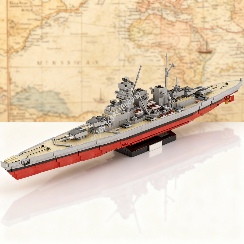 Model Kit Uss Iowa - 3333pcs MOC H Friedrich Der Große