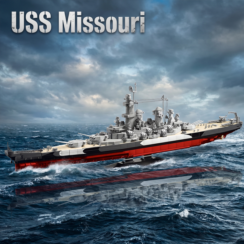 Model Kit Uss Iowa - 2568PCS USS Missouri Battleship Building Blocks