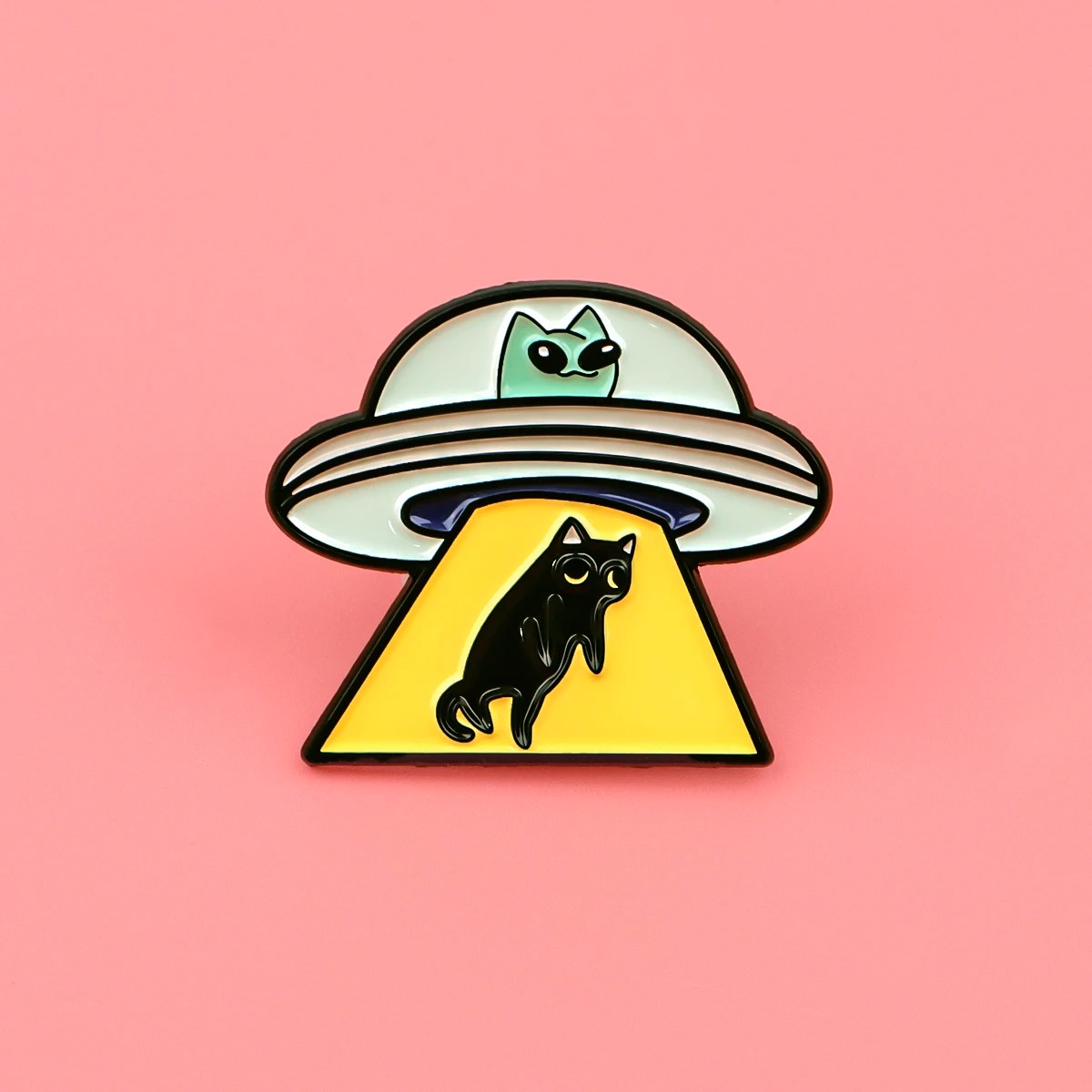 UFO Alien Enamel Pin Black Cat - Model Kit Ufo incelemesi ve fiyatı