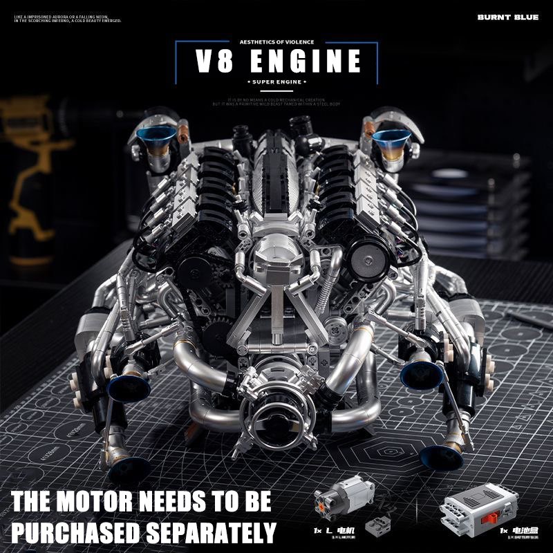 MOC Supercar V8 Engine Buildin - Model Kit V8 incelemesi ve fiyatı