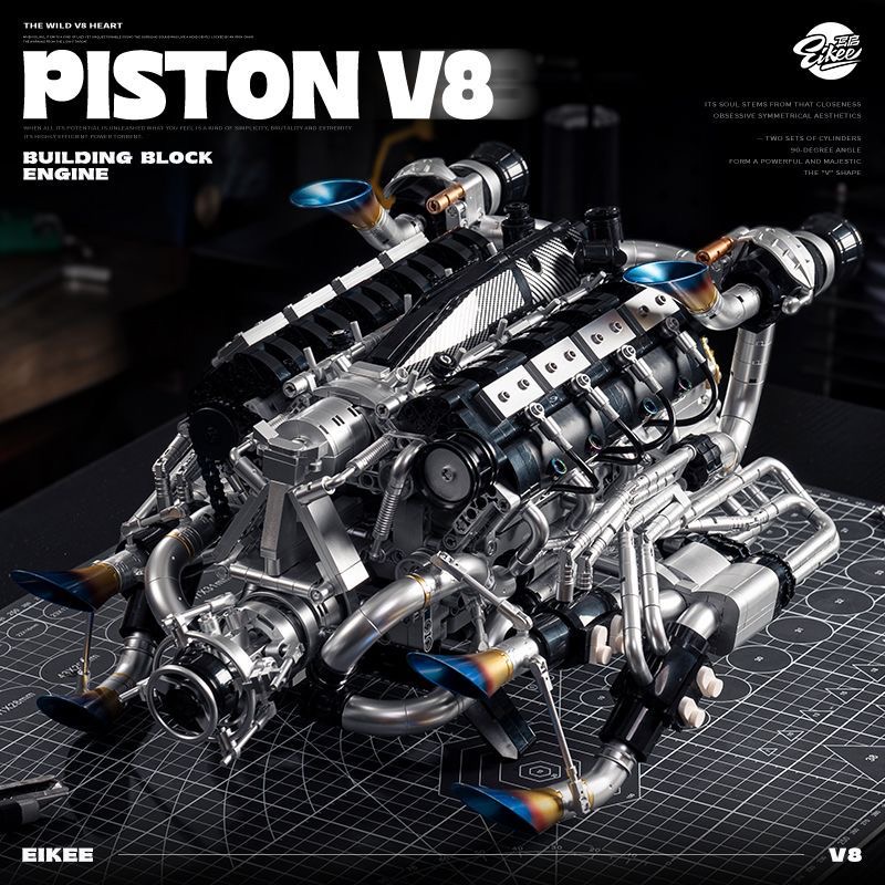MOC Supercar V8 Engine Buildin - Model Kit V8 incelemesi ve fiyatı