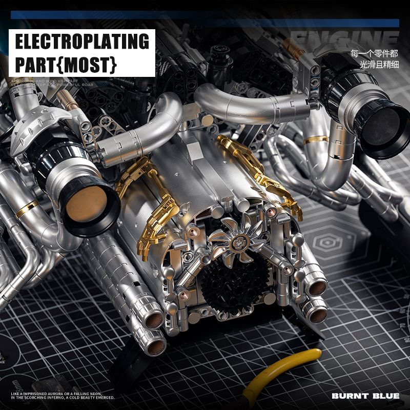 MOC Supercar V8 Engine Buildin - Model Kit V8 incelemesi ve fiyatı