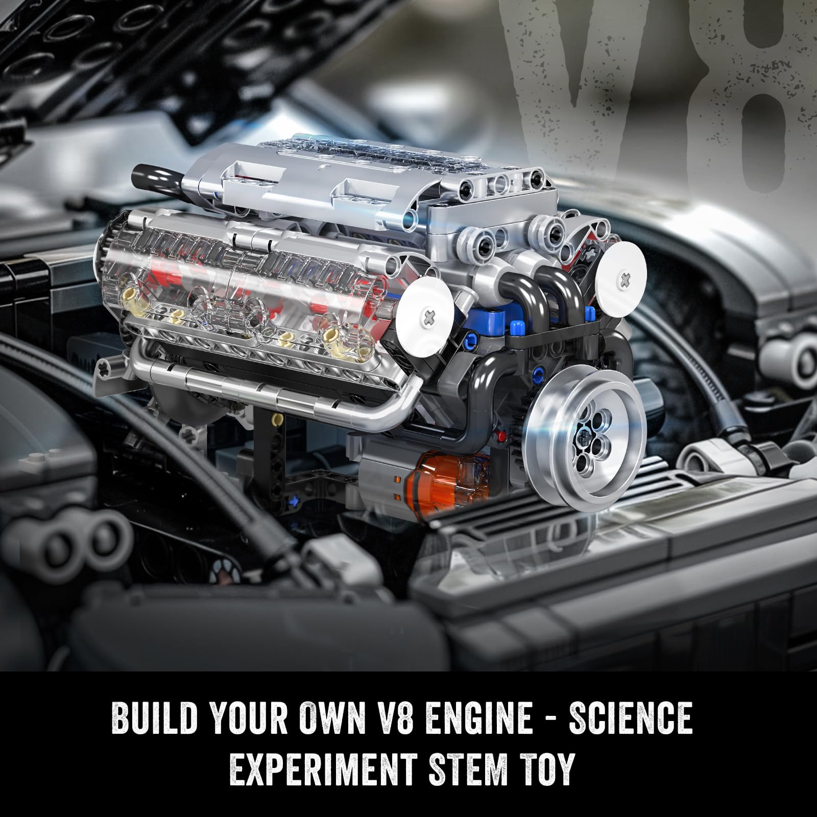 Mould King 10088 V8 Engine Bui - Model Kit V8 incelemesi ve fiyatı