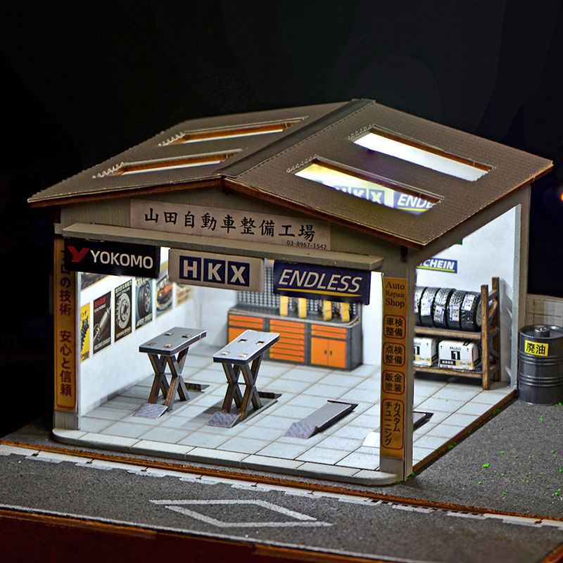 1:64 Scale DIY Auto Repair Sho - Model Kit Diorama incelemesi ve fiyatı