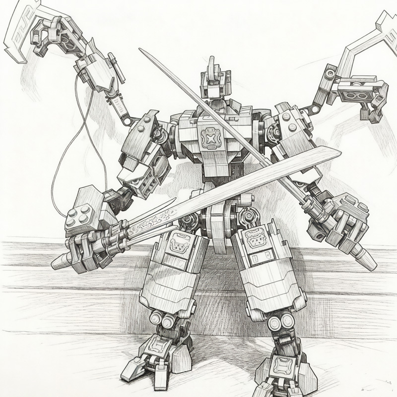 MOC Sets Creative Ninja Mecha  - Model Kit Mecha incelemesi ve fiyatı