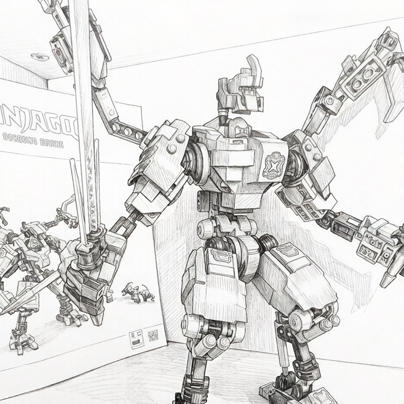 MOC Sets Creative Ninja Mecha  - Model Kit Mecha incelemesi ve fiyatı