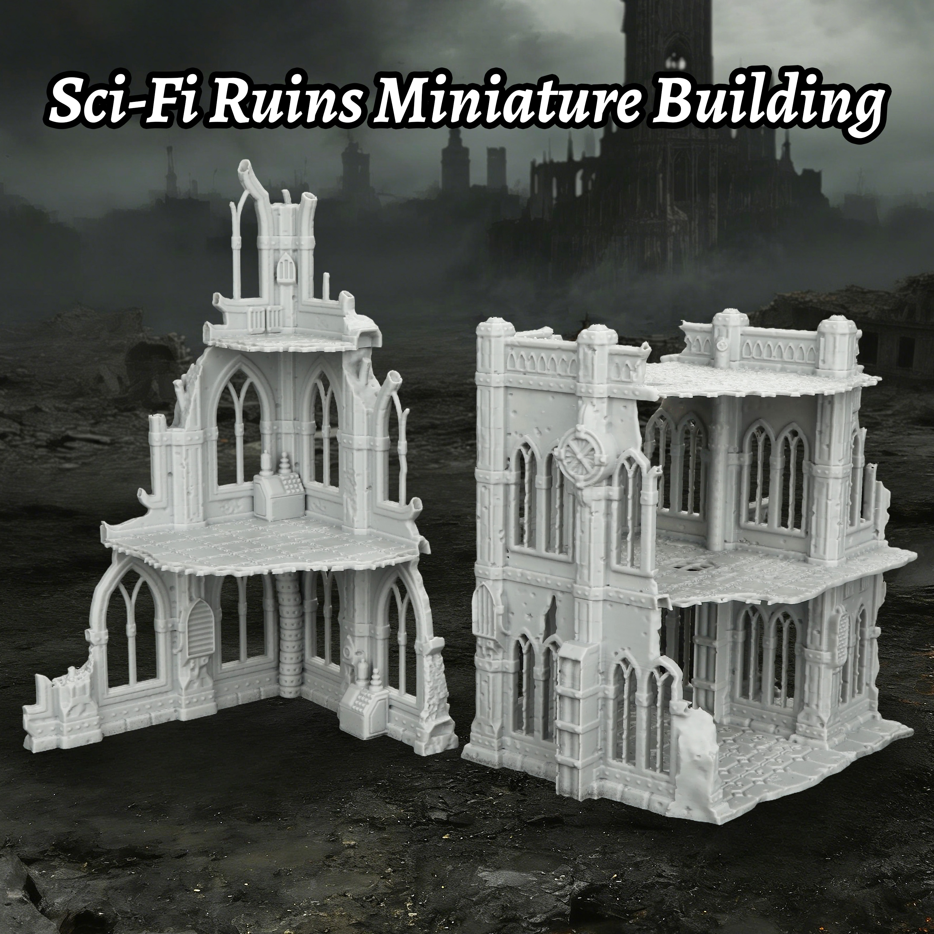 Sci-Fi Ruins Building Miniatur - Model Kit Diorama incelemesi ve fiyatı