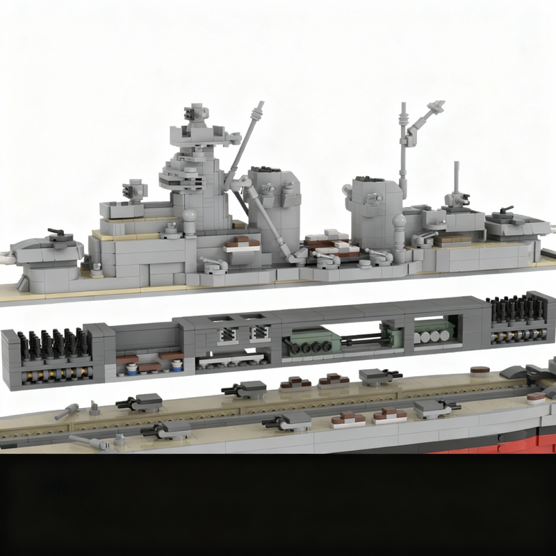 3333pcs MOC H Friedrich Der Gr - Model Kit Uss Iowa incelemesi ve fiyatı